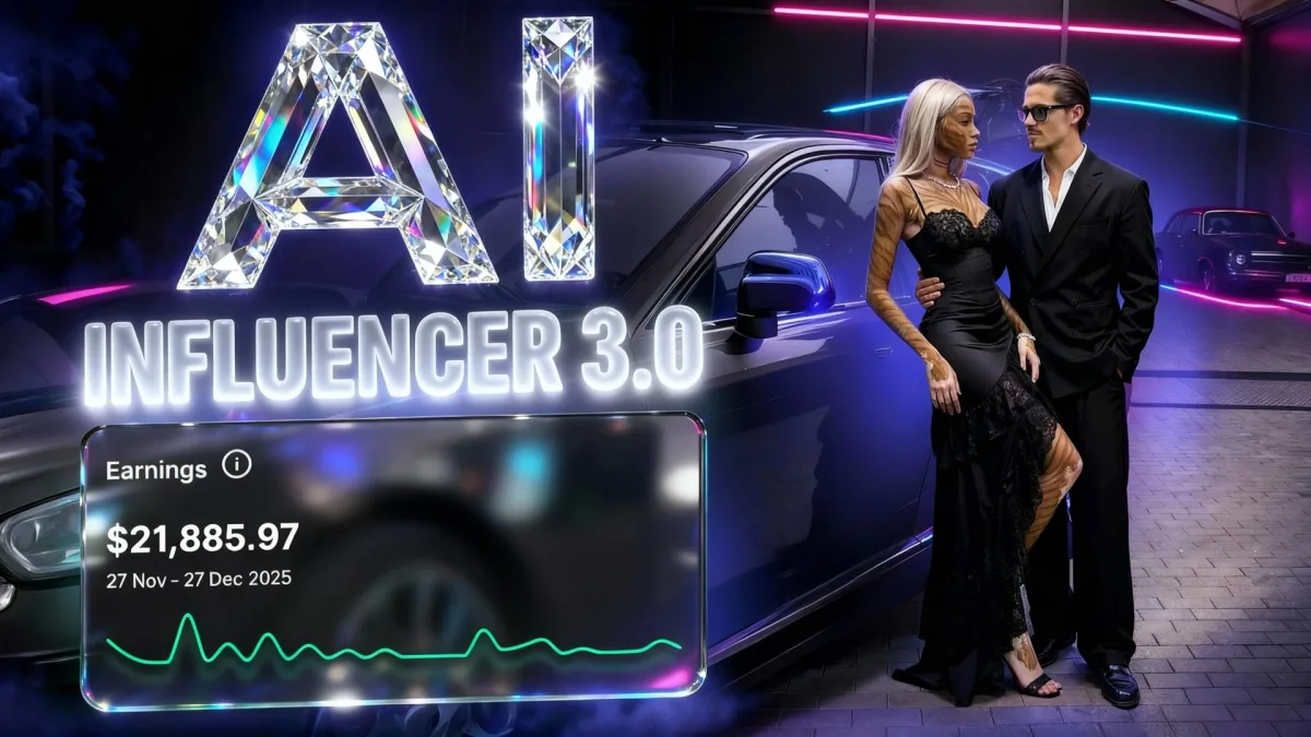 Обложка AI Influencer - заработок на AI-моделях